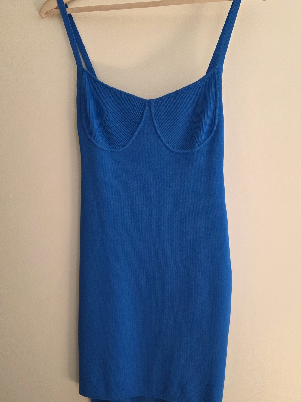 SNDYS X MOLLY KING Blue Knit Slip Dress